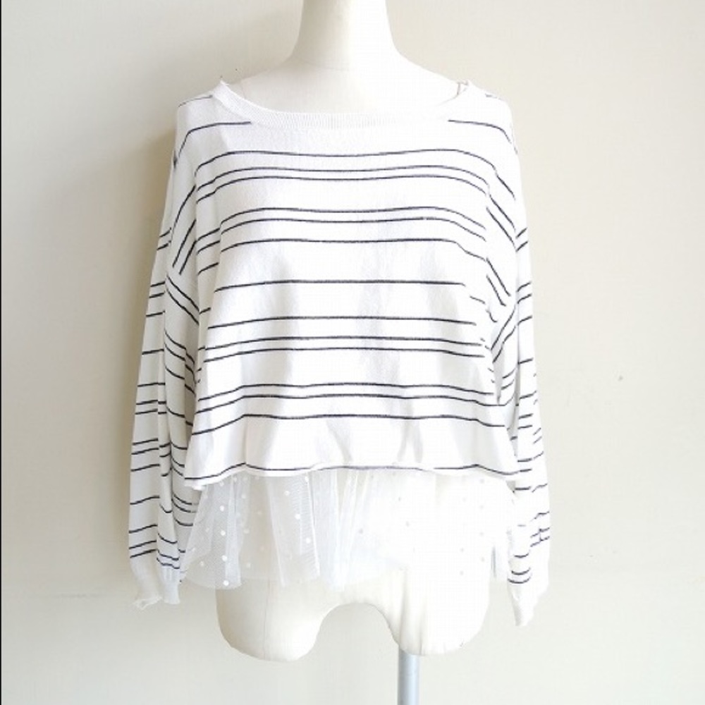 Snidel two pieces set Black stripe top